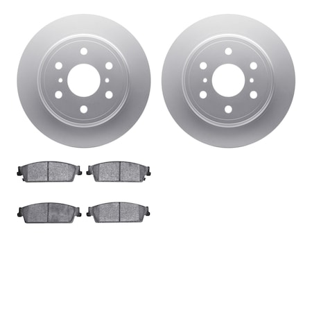 4402-48026, Geospec Rotors W/Ultimate Duty  Brake Pads, High Resistance To Brake Fade, Silver